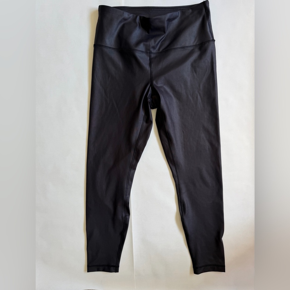 90 Degree by Reflex High-Waisted Faux Leather Shiny Leggings - Black, Medium